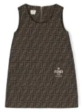 Fendi Kids FF-jacquard dress - Brown