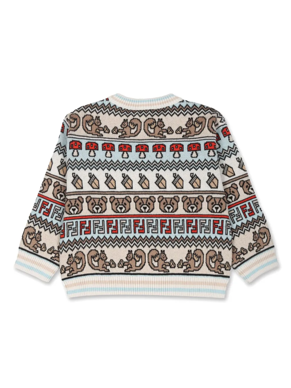Fendi Kids Trui met ronde hals Beige