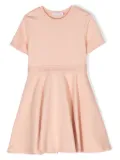 Calvin Klein Kids logo-tape flared dress - Pink