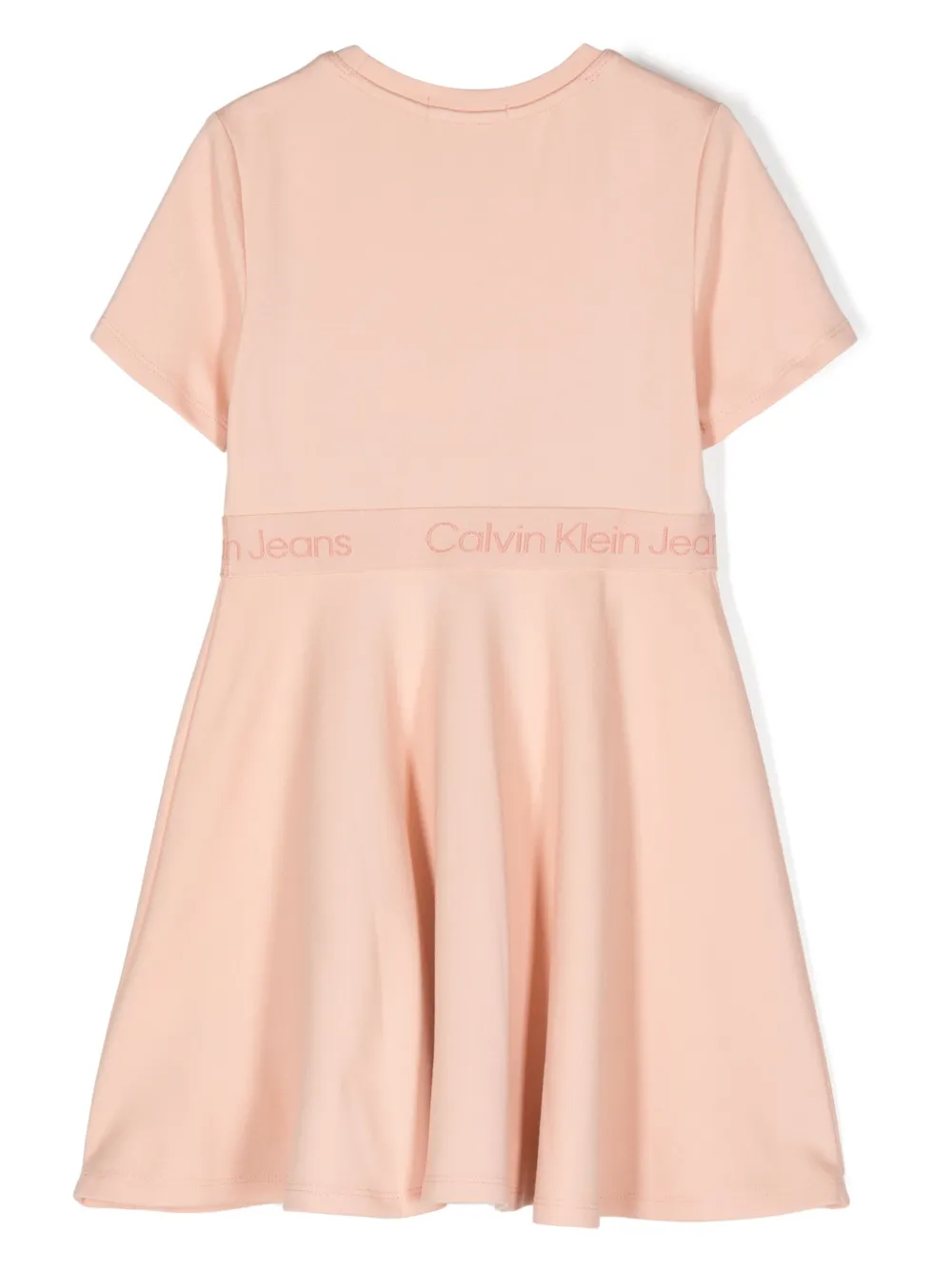 Calvin Klein Kids Flared jurk met logoband Roze