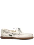 Paraboot Barth leather boat shoes - White