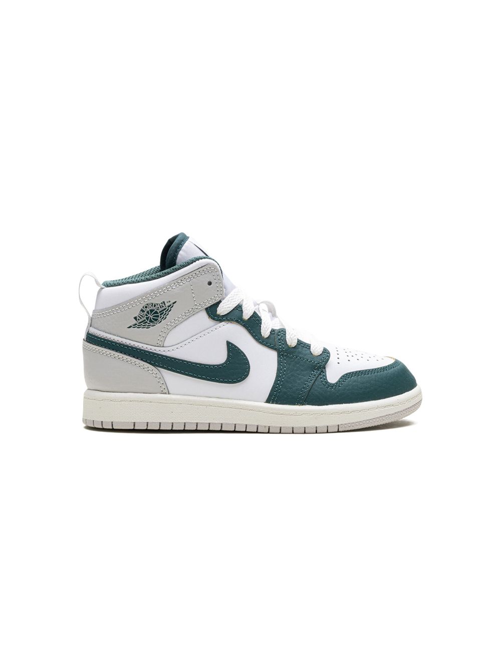 Jordan Kids Jordan 1 Mid SE "Green" sneakers - Wit