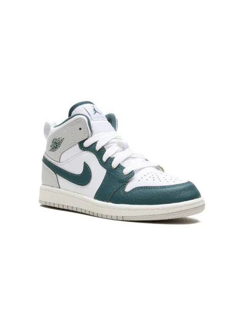 Jordan Kids Jordan 1 Mid SE "Green" sneakers