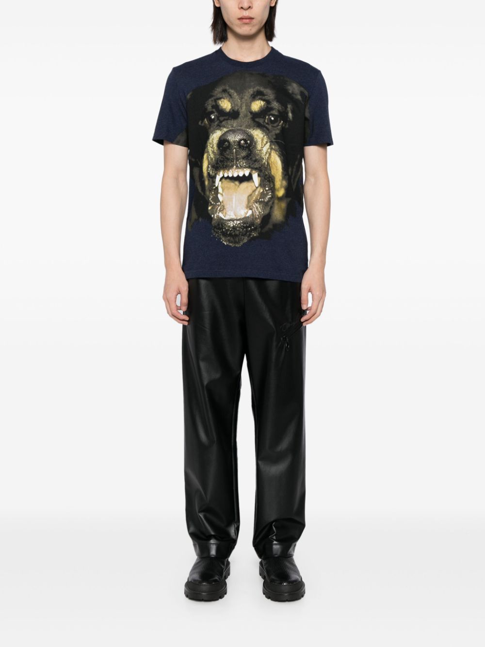 Givenchy Rottweiler T-shirt met ronde hals - Blauw