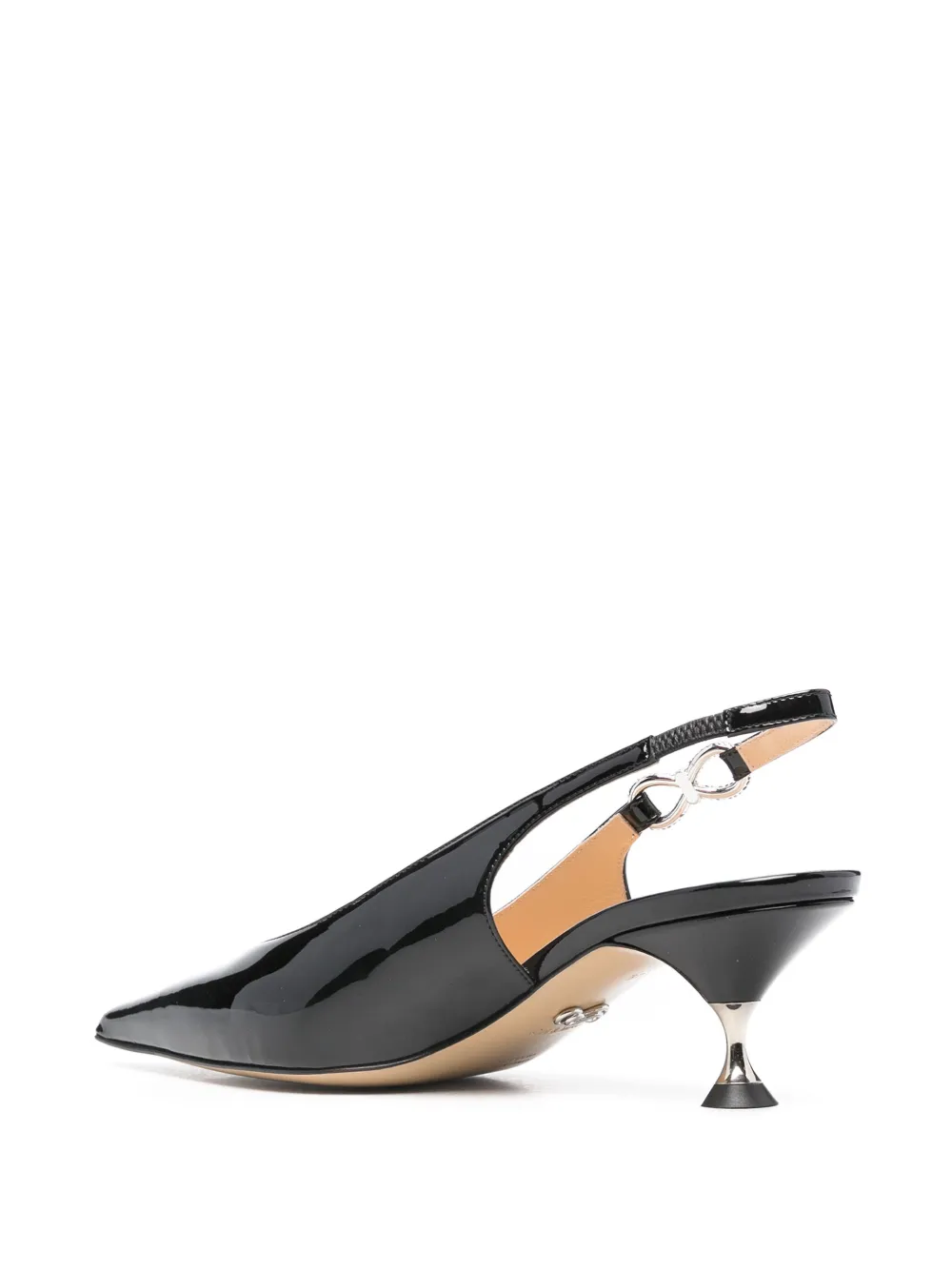 MACH & MACH 60mm crystal-bow slingback pumps Black