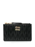 Miu Miu matelassé leather wallet - Black