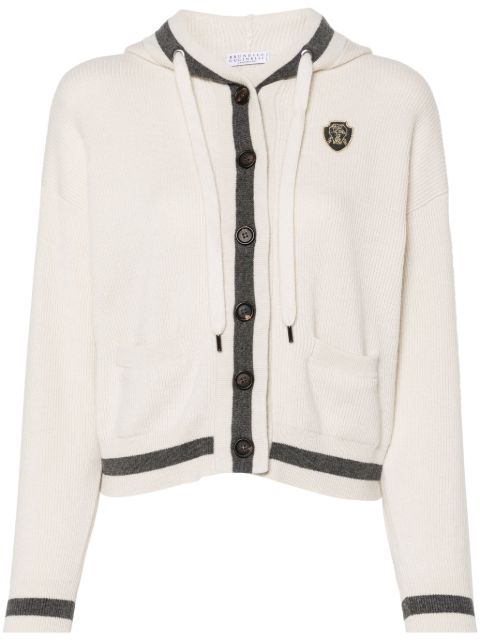 Brunello Cucinelli logo-applique cardigan Women