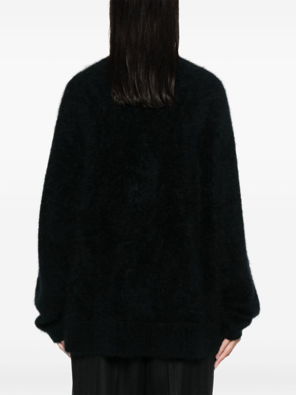 Shop Dorothee Schumacher Fluffy Luxury Cardigan In Black