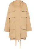 Dorothee Schumacher reversible cotton parka coat - Brown