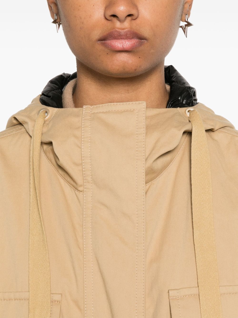 Shop Dorothee Schumacher Reversible Cotton Parka Coat In Brown