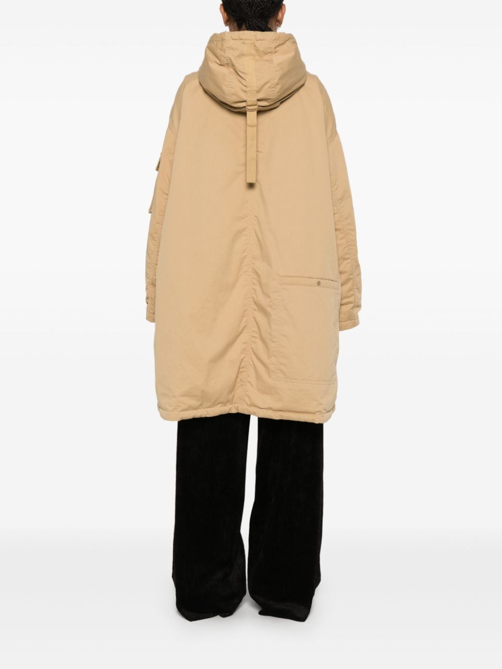 Shop Dorothee Schumacher Reversible Cotton Parka Coat In Brown