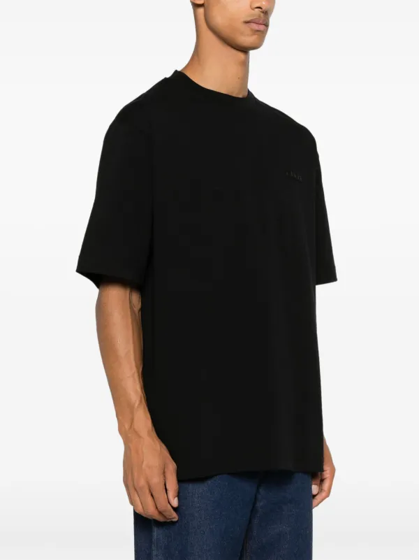 ★送料・関税込★GUCCI★ロゴ ブラック コットン Tシャツ★ Cotton jersey T-shirt with embroidery in black | GUCCI® US