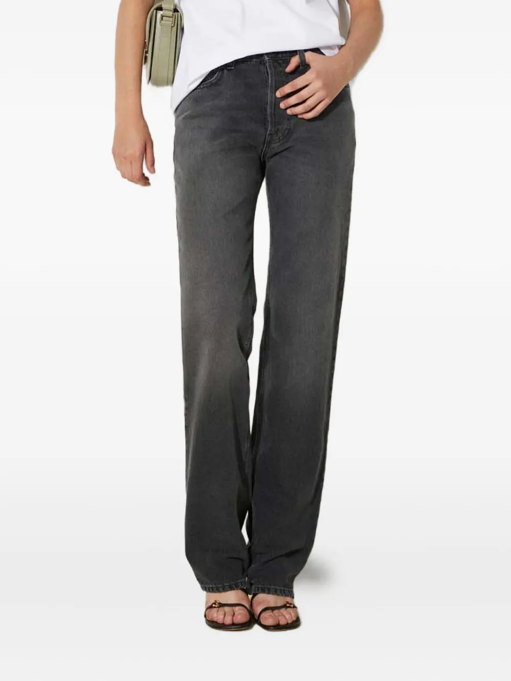 Fiorucci logo-patch straight jeans | Black | Image 1