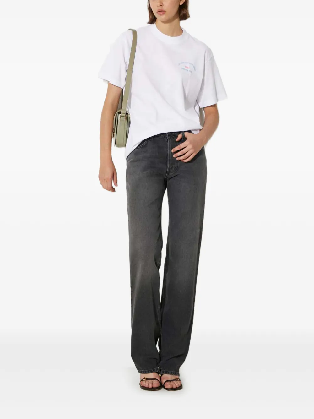 Fiorucci Straight jeans met logopatch Zwart