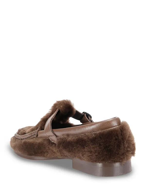 フラットシューズ Hereu Alber Shearling Loafers Hereu Alber Shearling Loafers | Brown | FARFETCH GR