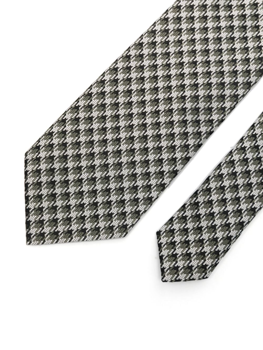 TOM FORD geometric-pattern tie - Grijs