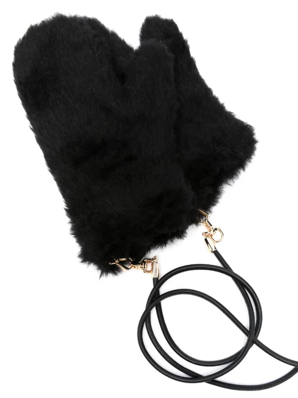 手袋 MAX MARA TEDDY GLOVES Max Mara teddy-effect Gloves | Black | FARFETCH