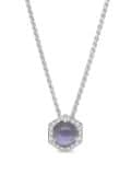 LILY GABRIELLA platinum Hex amethyst and diamond pendant necklace - Silver