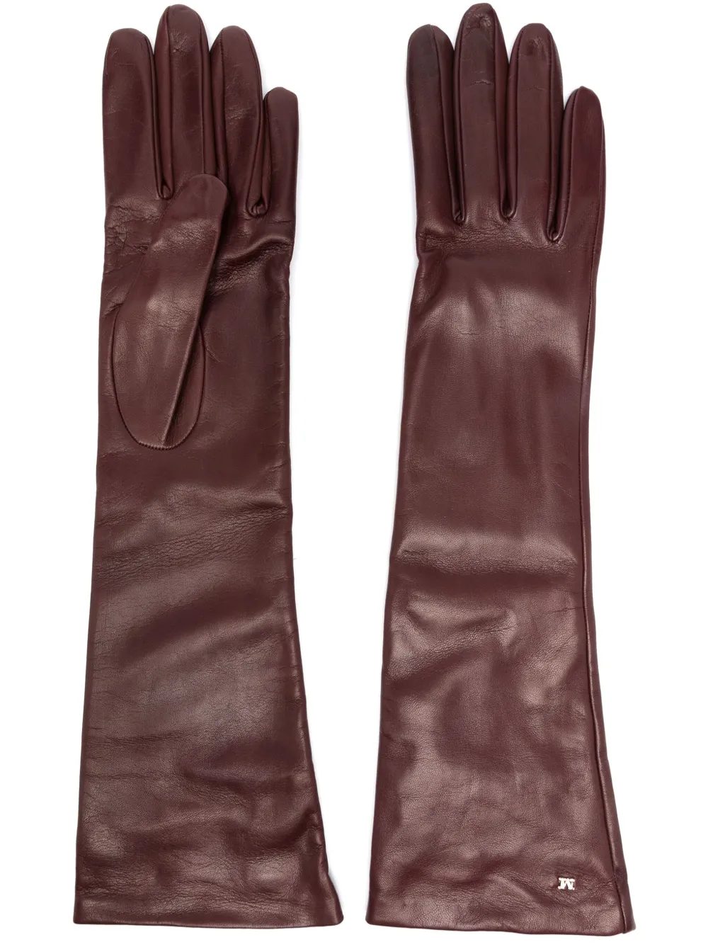 Max Mara Leren handschoenen Bruin