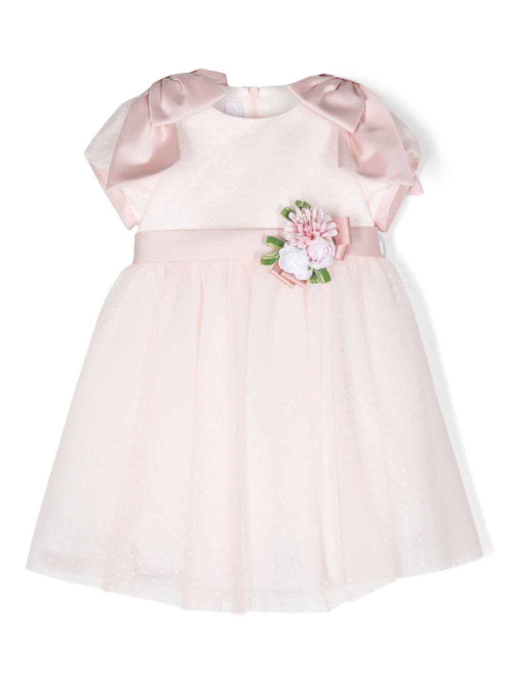 Colorichiari floral-appliqué party dress - Pink