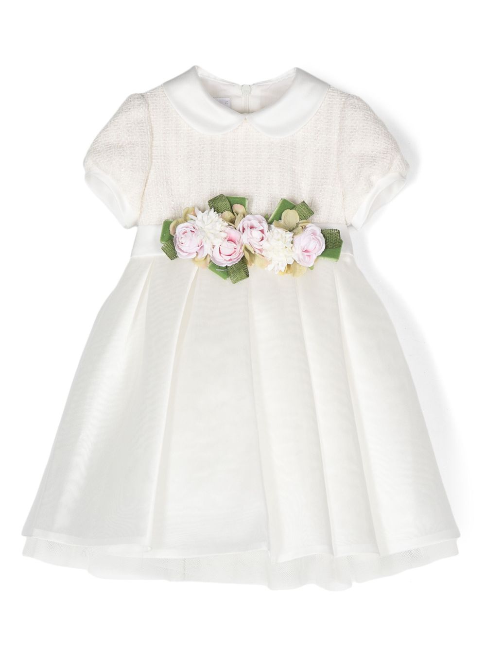 Colorichiari floral-appliqué party dress - Neutrals