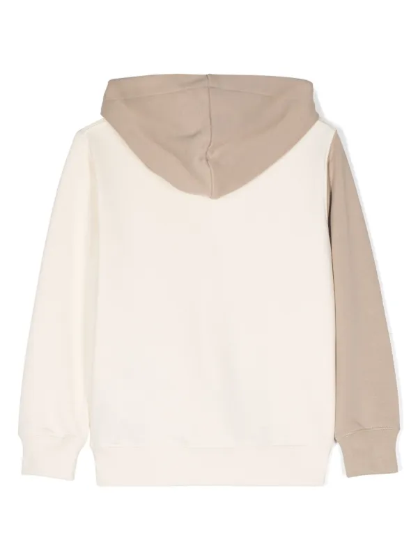 nike metallic swoosh colour block sweatshirt in neutrals