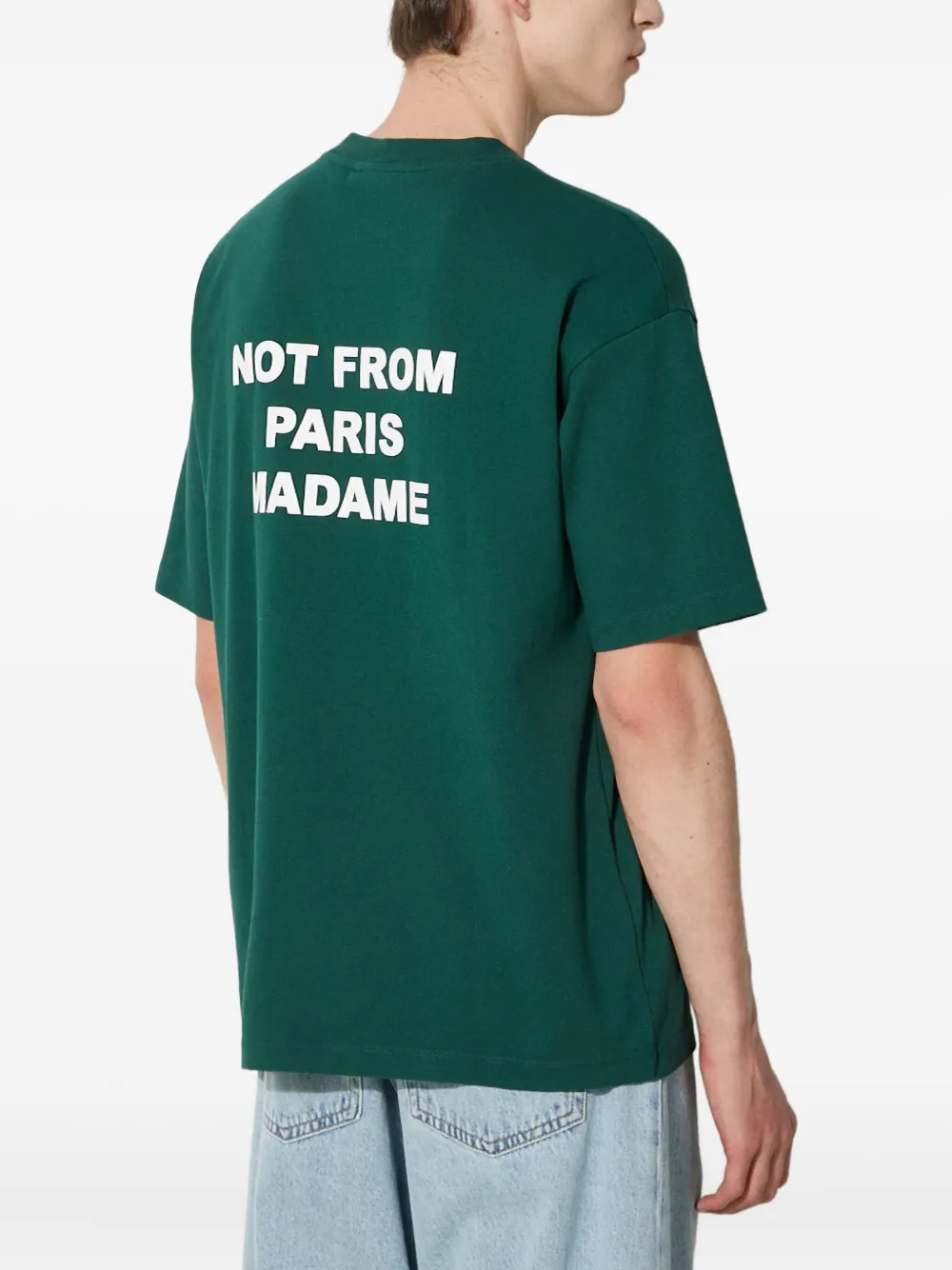 Drôle De Monsieur T-shirt met tekst Groen