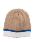 Colorichiari cable-knit beanie hat - Neutrals