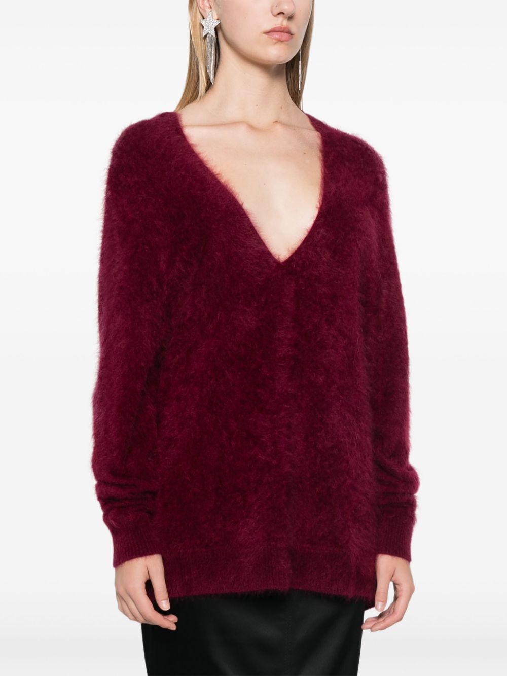 Shop Dorothee Schumacher V-neck Cashmere Jumper In Pink