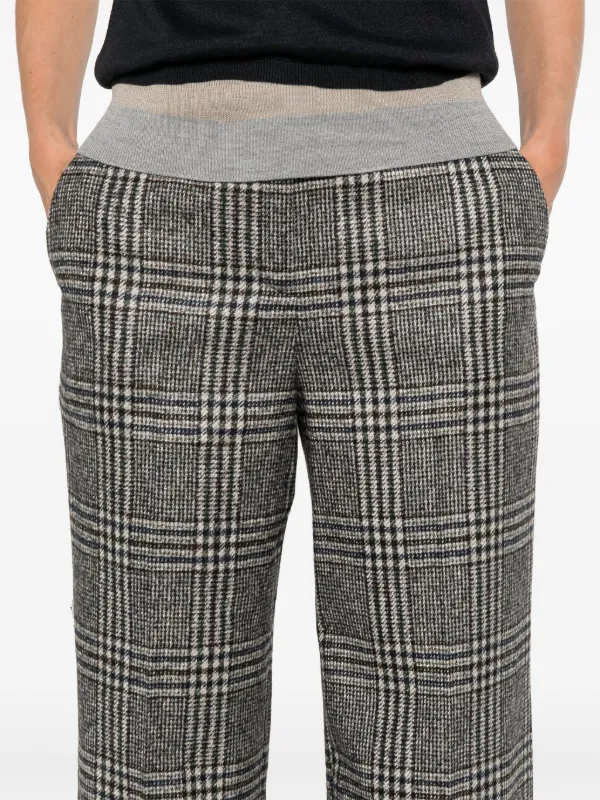 パンツ Lorena Antoniazzi Checkered Trousers Lorena Antoniazzi plaid-check Pattern tapered-leg Trousers