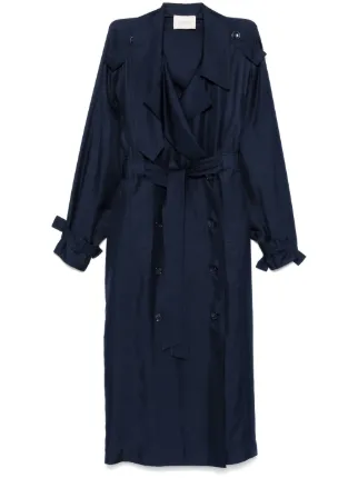 Dorothee Schumacher Trench It Up III Midi Dress | Blue | FARFETCH JO