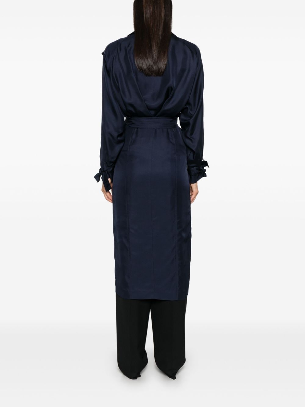 Shop Dorothee Schumacher Trench It Up Iii Midi Dress In Blue