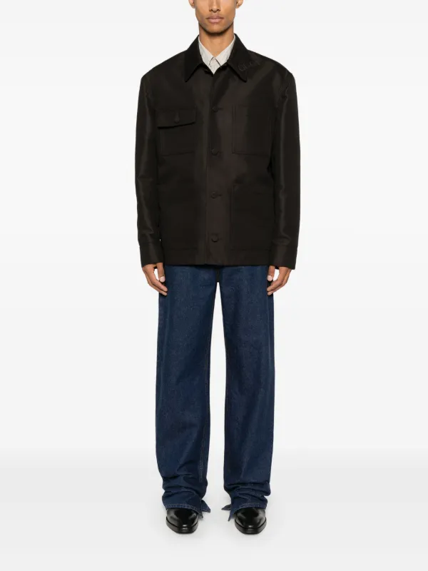 SALE【AMI】ロゴパッチ ストレートレッグ ジーンズ Gucci ロゴパッチ ジーンズ | ブルー | FARFETCH JP