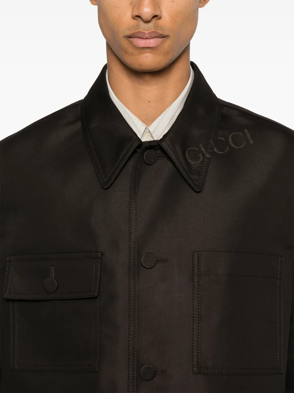 Gucci Katoenen jack Bruin