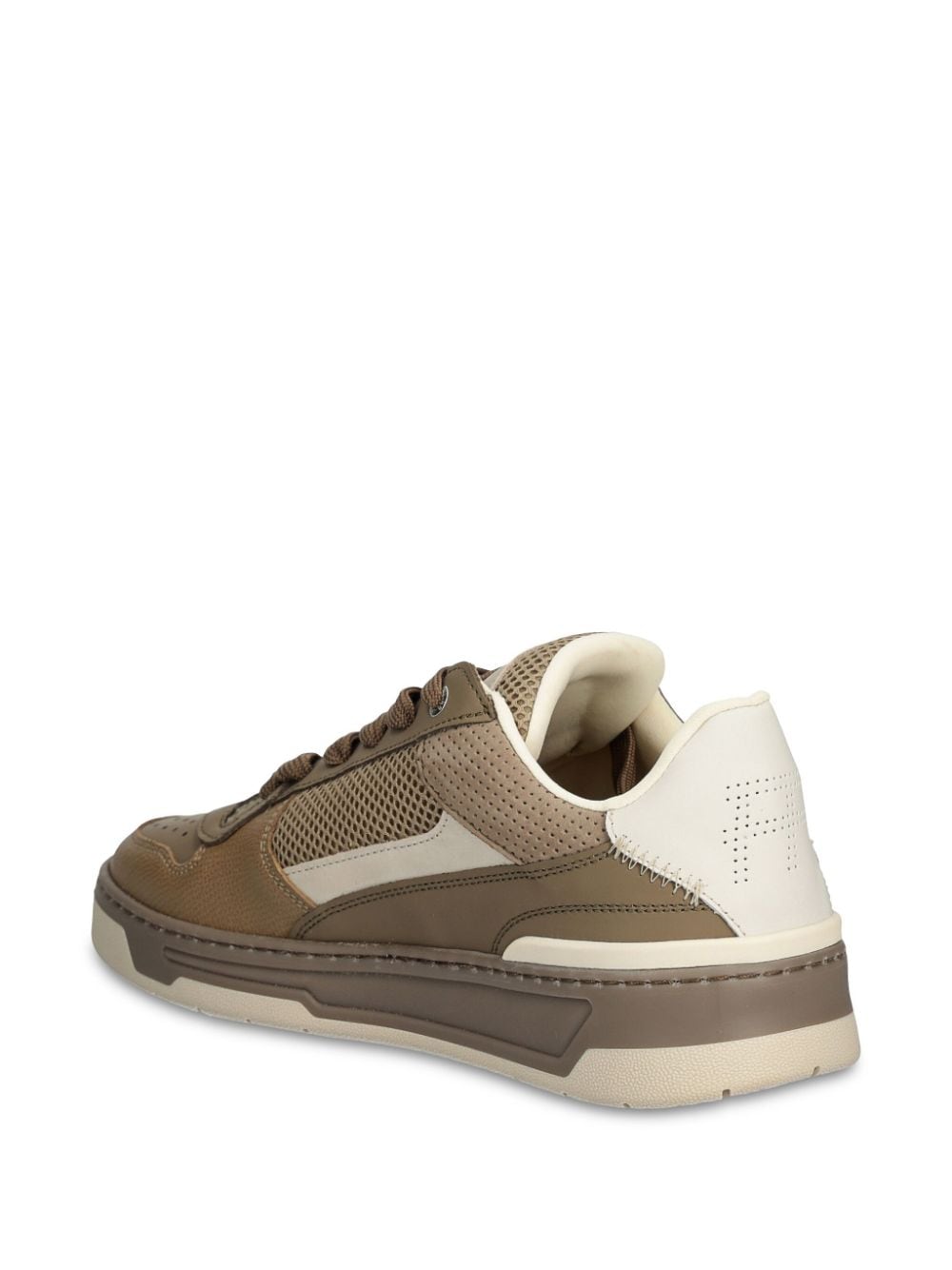 Shop Filling Pieces Leather Sneakers In Neutrals