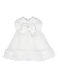 Colorichiari bow-embellished party dress - White