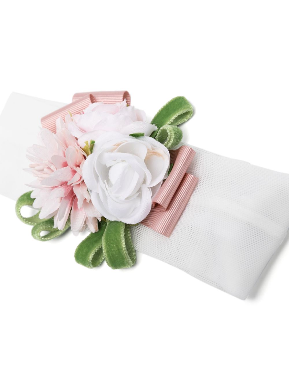 Colorichiari floral-appliqué headband - White