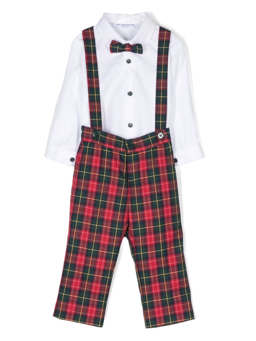 Colorichiari plaid trousers set - Green