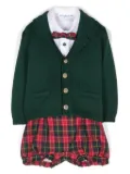 Colorichiari plaid shorts set - Green