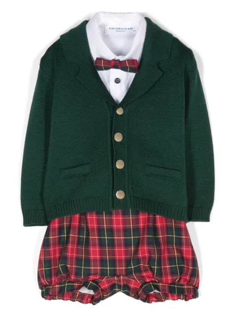 Colorichiari plaid shorts set