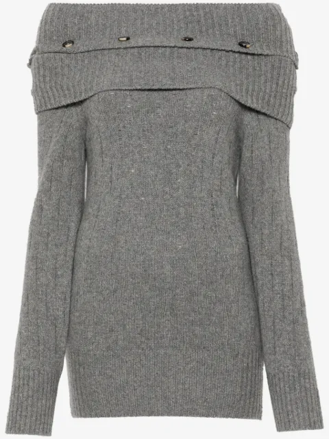 Rokh off-shoulder topp med flera knappar