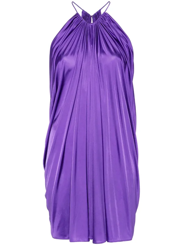 TOM FORD Halterneck Cocktail Dress Purple FARFETCH AE