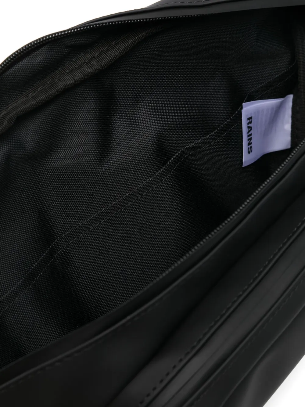 Rains Logo-debossed Belt Bag In Black