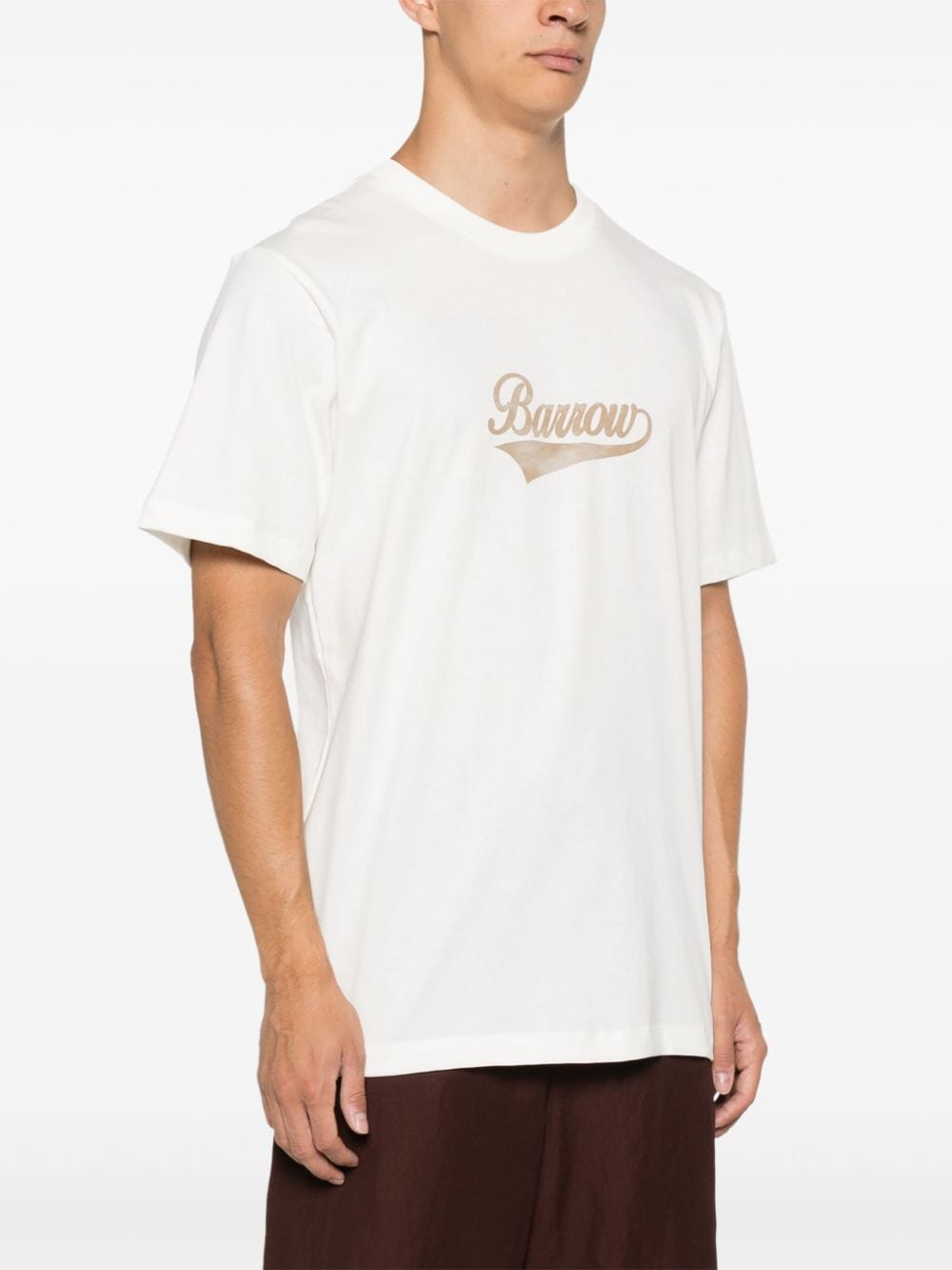 Shop Barrow Logo-print T-shirt In White