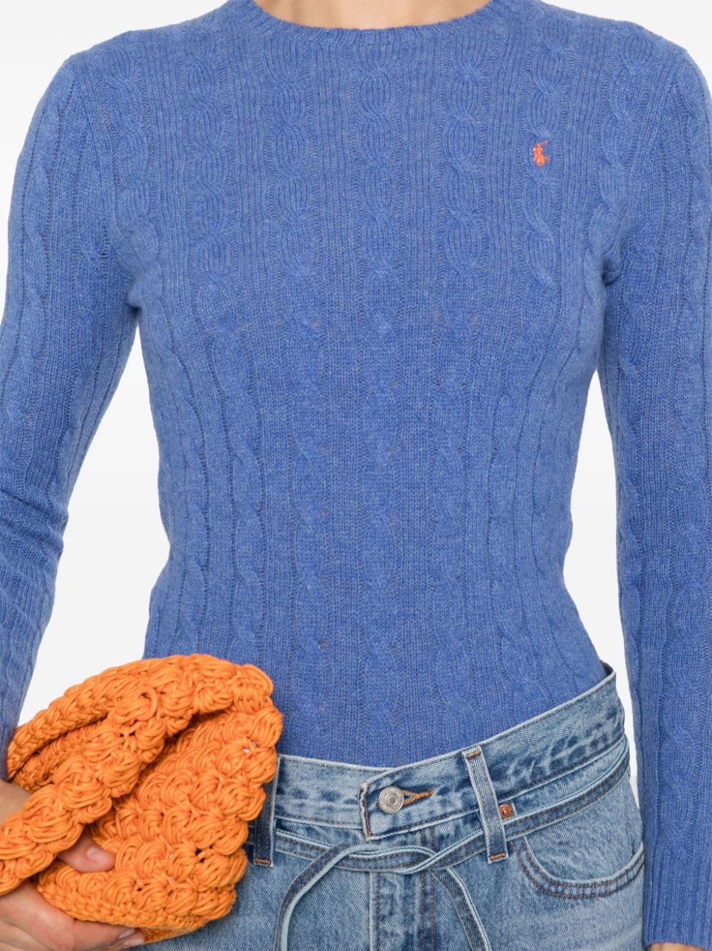 Shop Polo Ralph Lauren Polo Pony-embroidered Sweater In Blue