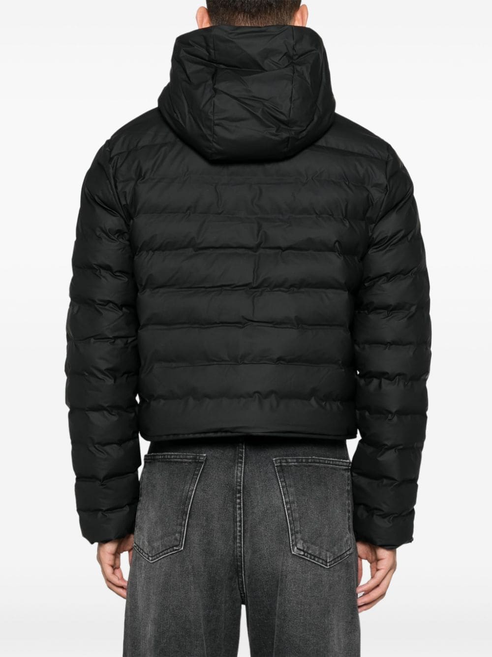 Shop Rains Lohja Puffer Jacket In 黑色