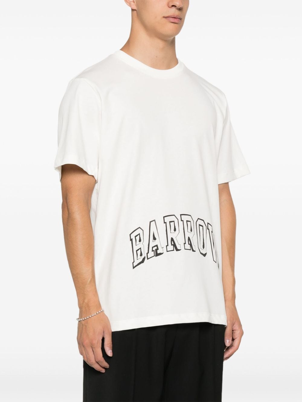 Shop Barrow Logo-print T-shirt In White