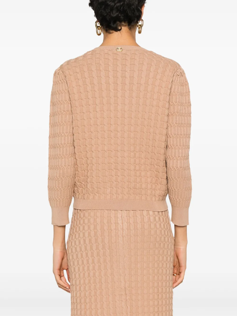 TWINSET Kabelgebreide trui Beige