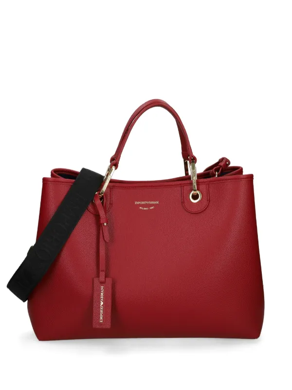 Emporio Armani Logo tag Tote Bag Red FARFETCH CA
