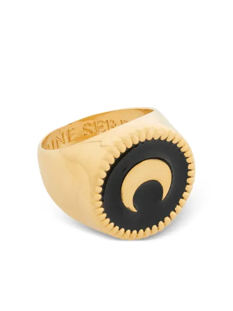 Marine Serre logo-plaque ring